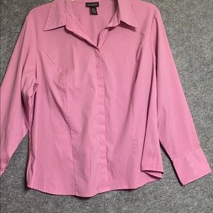 Lane Bryant Dress Shirt Long Sleeve Front Button